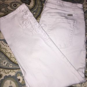 INC white crop denim sz 10